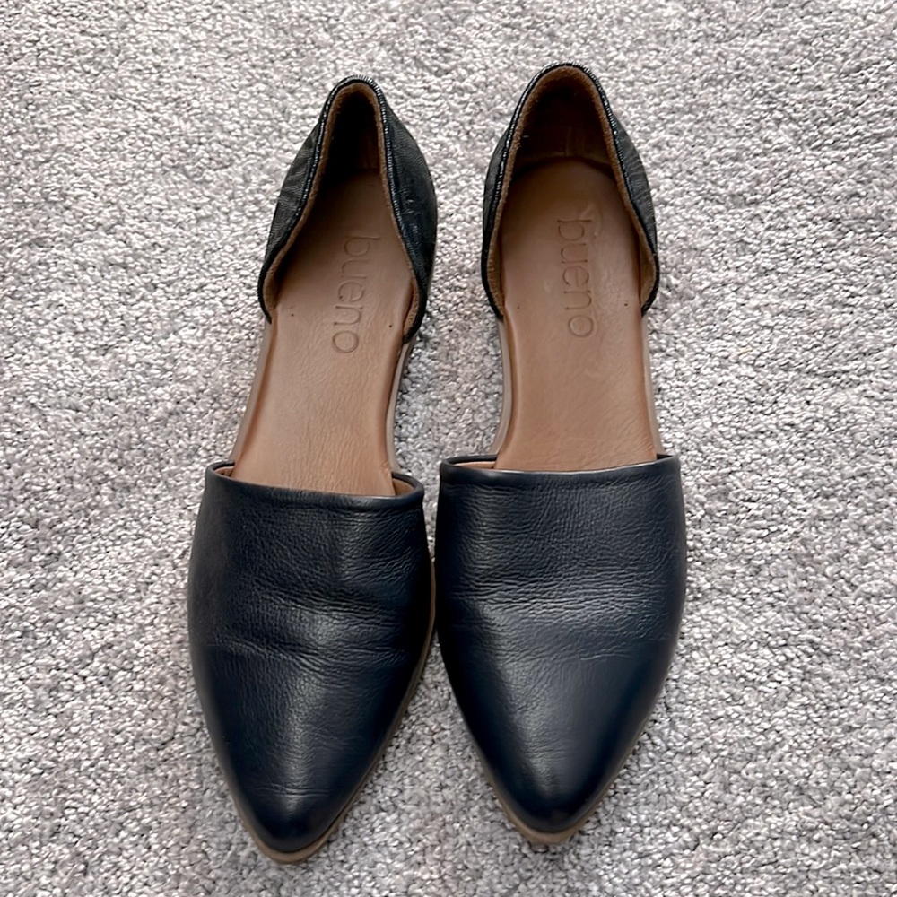 Navy Blue Bueno flats